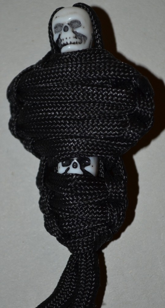 skull bead mummy and baby paracord key chain