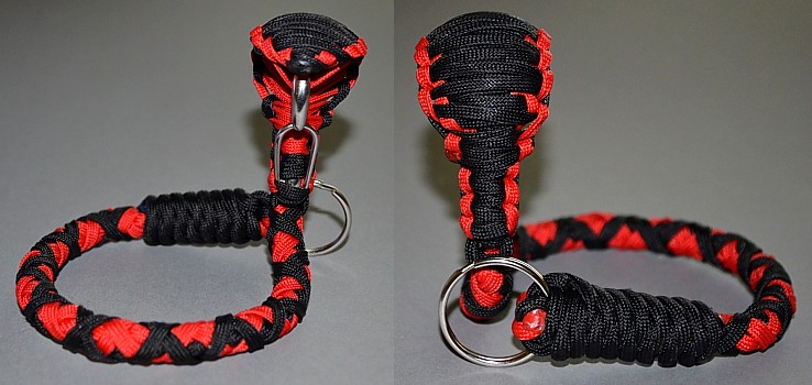 paracord snake key chain