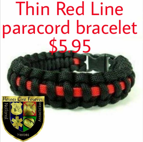 thin red line paracord bracelet