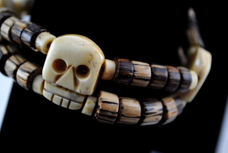 bone skull bead jewelry