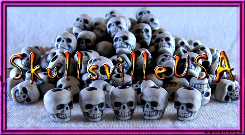 toasted bone acrylic skull beads