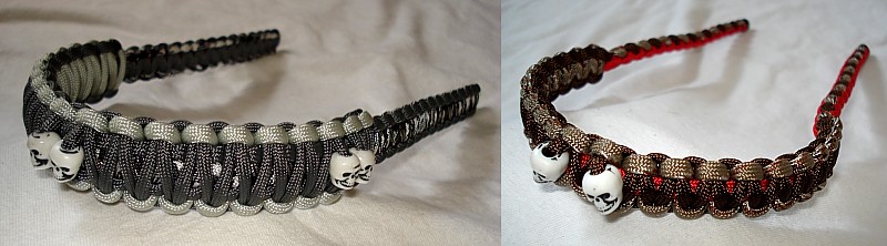 skull bead paracord bow slings