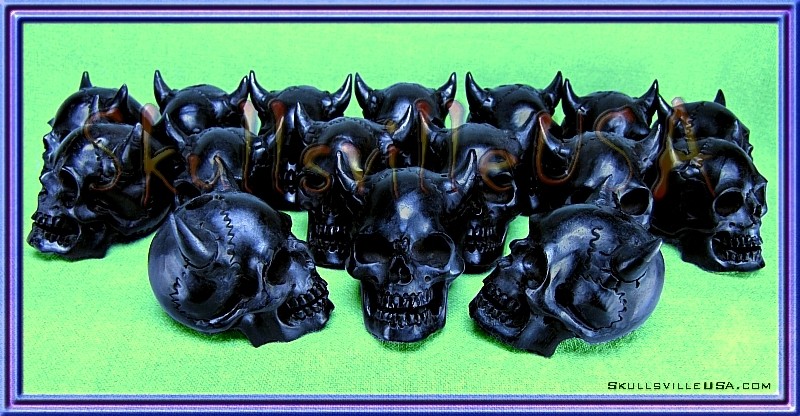 beelzebub buffalo horn skull beads