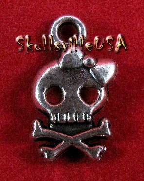 girly skull charm