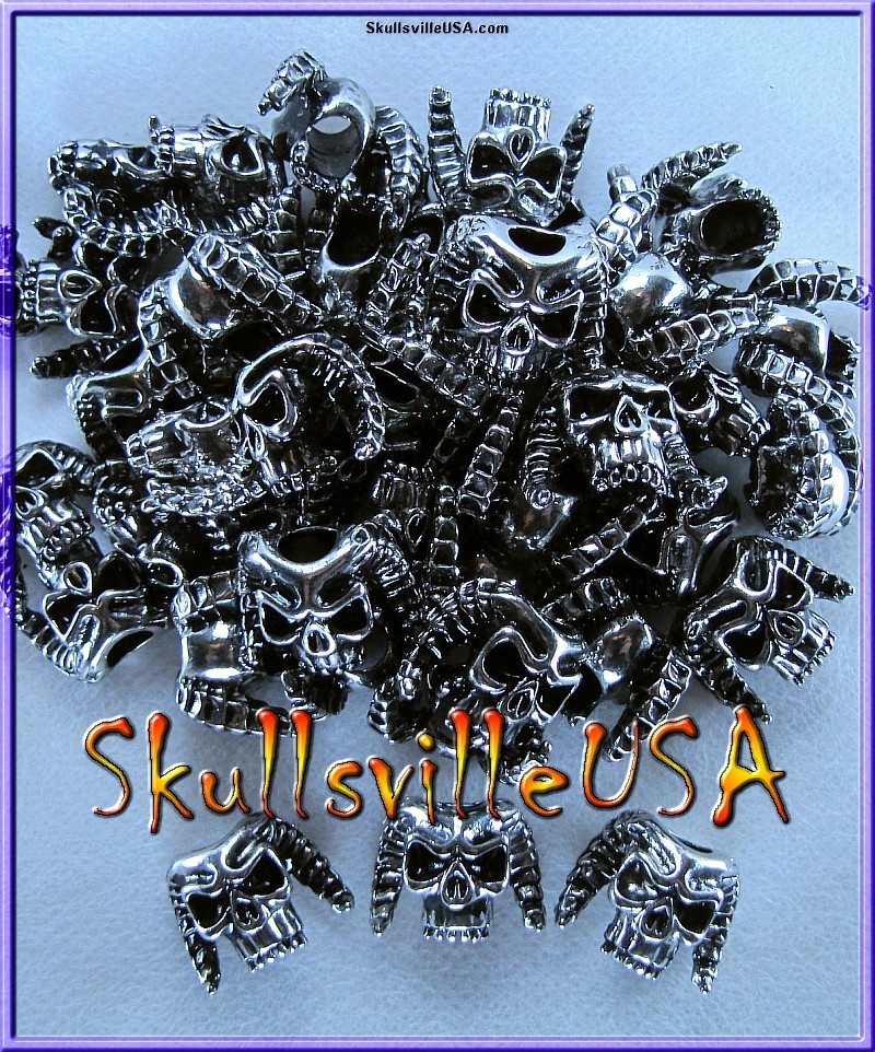 Dark anatomical human skull paracord beads - Paracord skull beads of  bronze. Big, heavy beads for your lanyards! 35984 in online supermarket