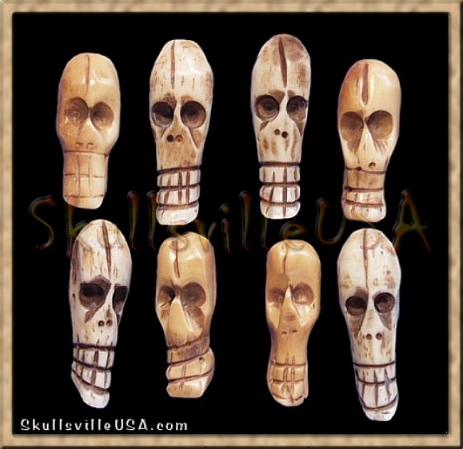 tall bone skull beads