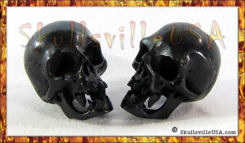 water buffalo horn vampire skull beads