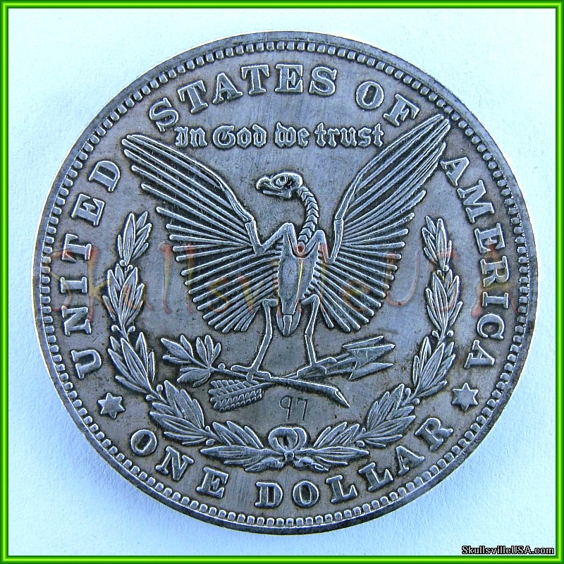 1897 hobo morgan liberty eagle skeleton