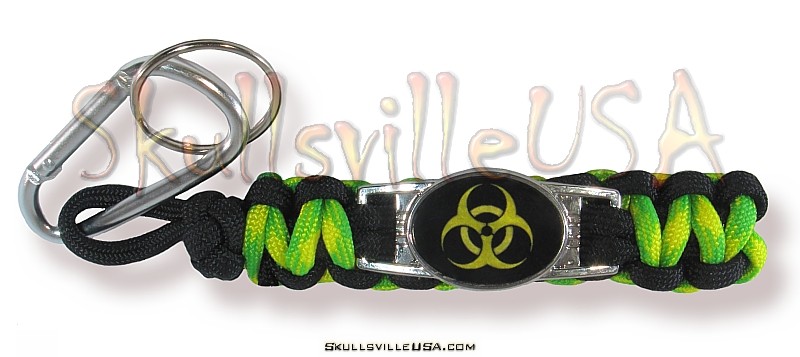 bio hazard paracord key chain