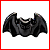 acrylic black bat beads