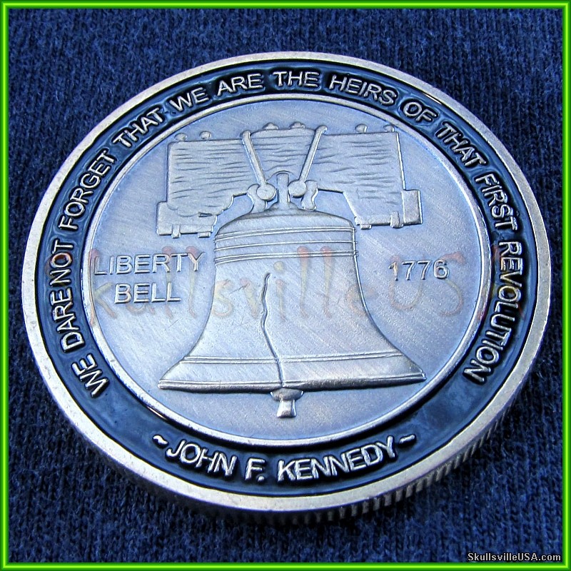 don't tread on me challenge coin - liberty bell