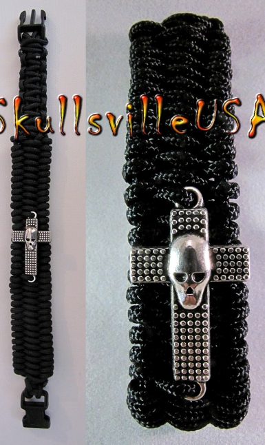 skull cross paracord bracelet